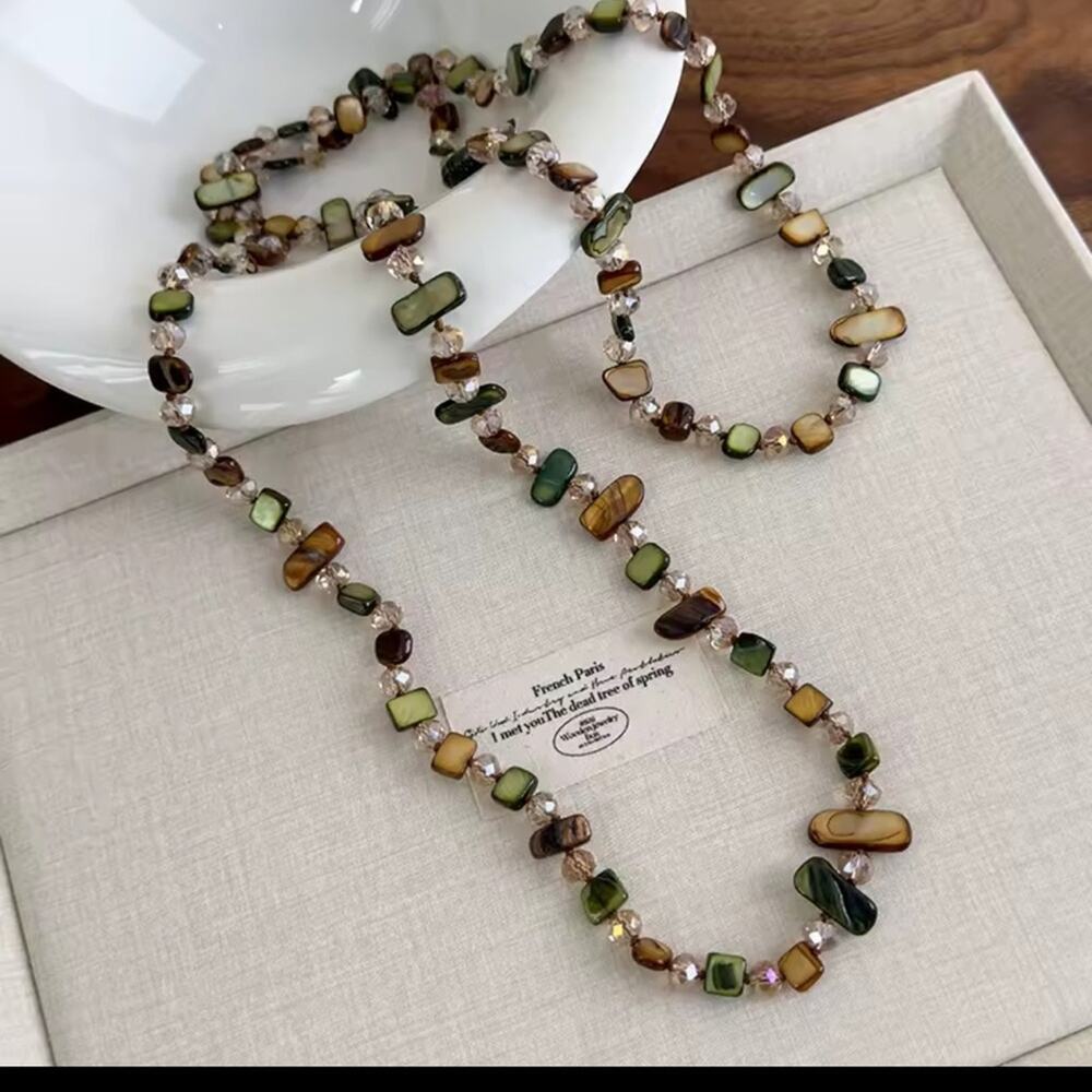 Bohemian Long Shells Strand Beaded Necklace - Picture 8 of 9